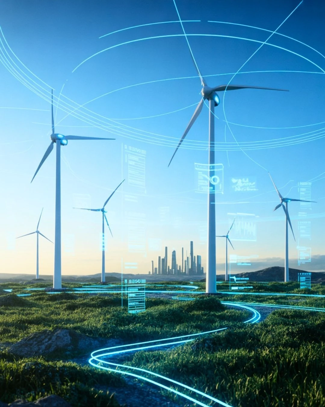 NETC illustration of connected wind energy infrastructure