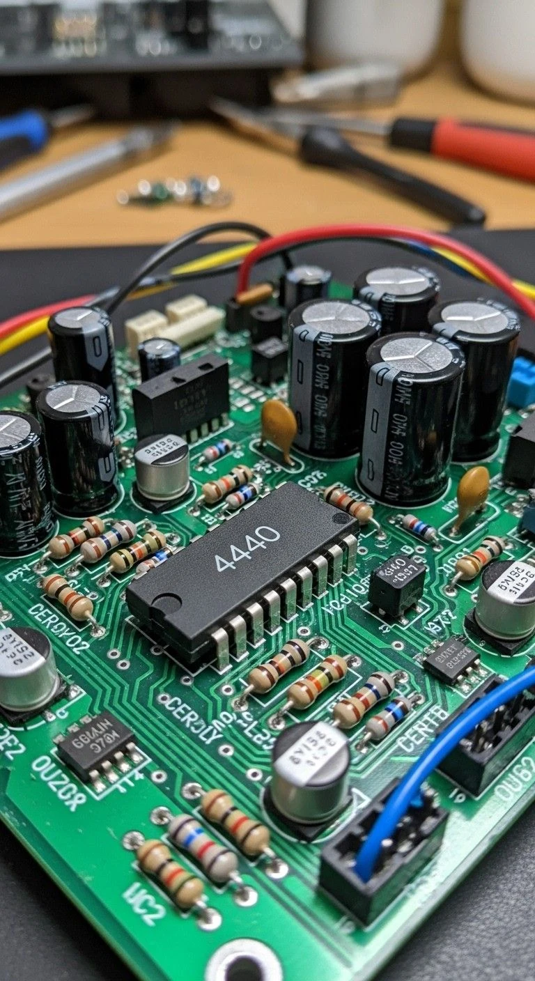 Electronic circuit board from NETC technology artwork